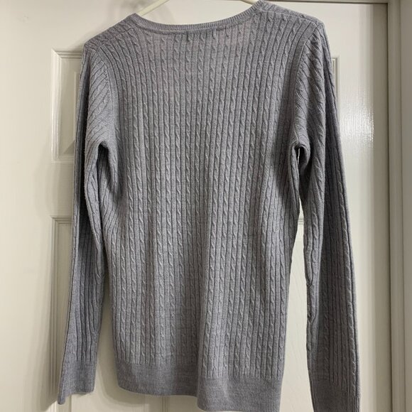 Luxe 360 Women's Gray Long Sleeve Sweater, Size Medium - Picture 2 of 3